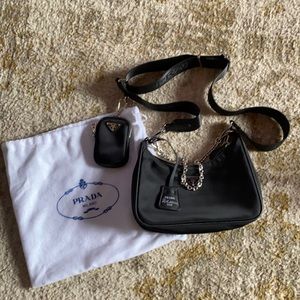 Black nylon Re-Edition 2005 bag